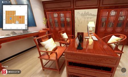 TW四季花鸟写字台书房